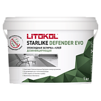 Двухкомпонентный эпоксидный состав STARLIKE DEFENDER EVO, ведро, 1 кг, S.208 Sabbia, LITOKOL